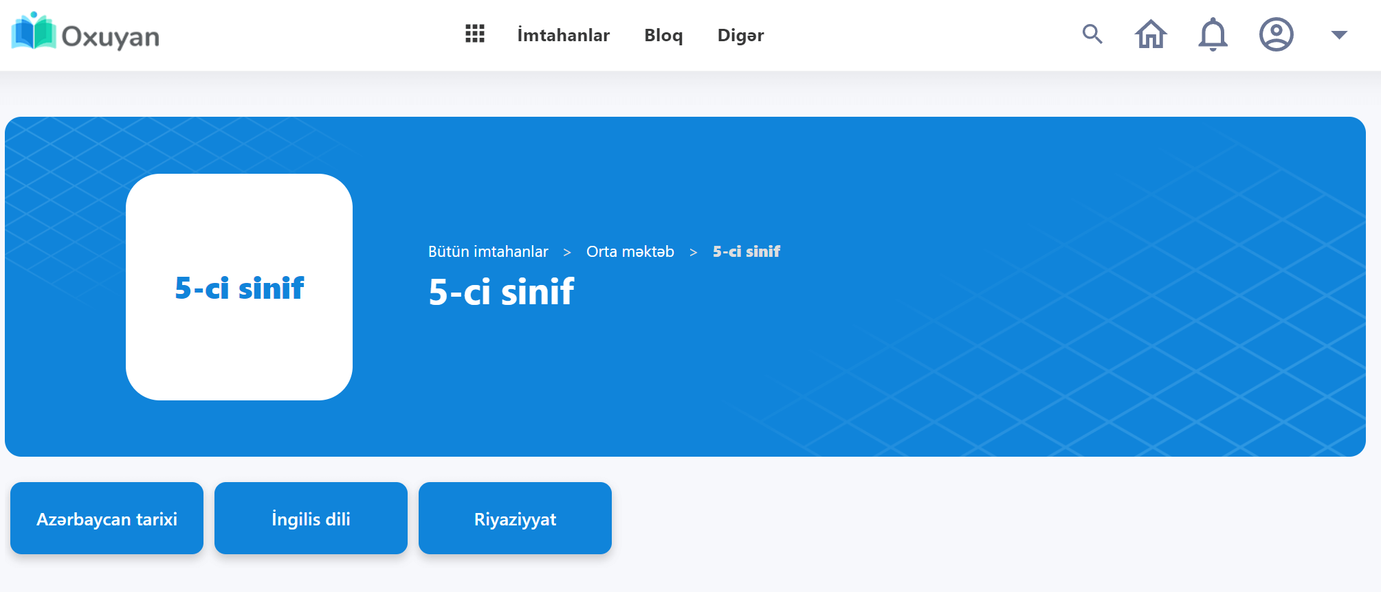 5ci sinif testleri ve sinaq imtahanlari