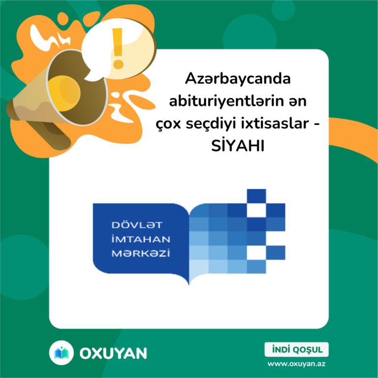 Azərbaycanda abituriyentlərin ən çox seçdiyi ixtisaslar - SİYAHI