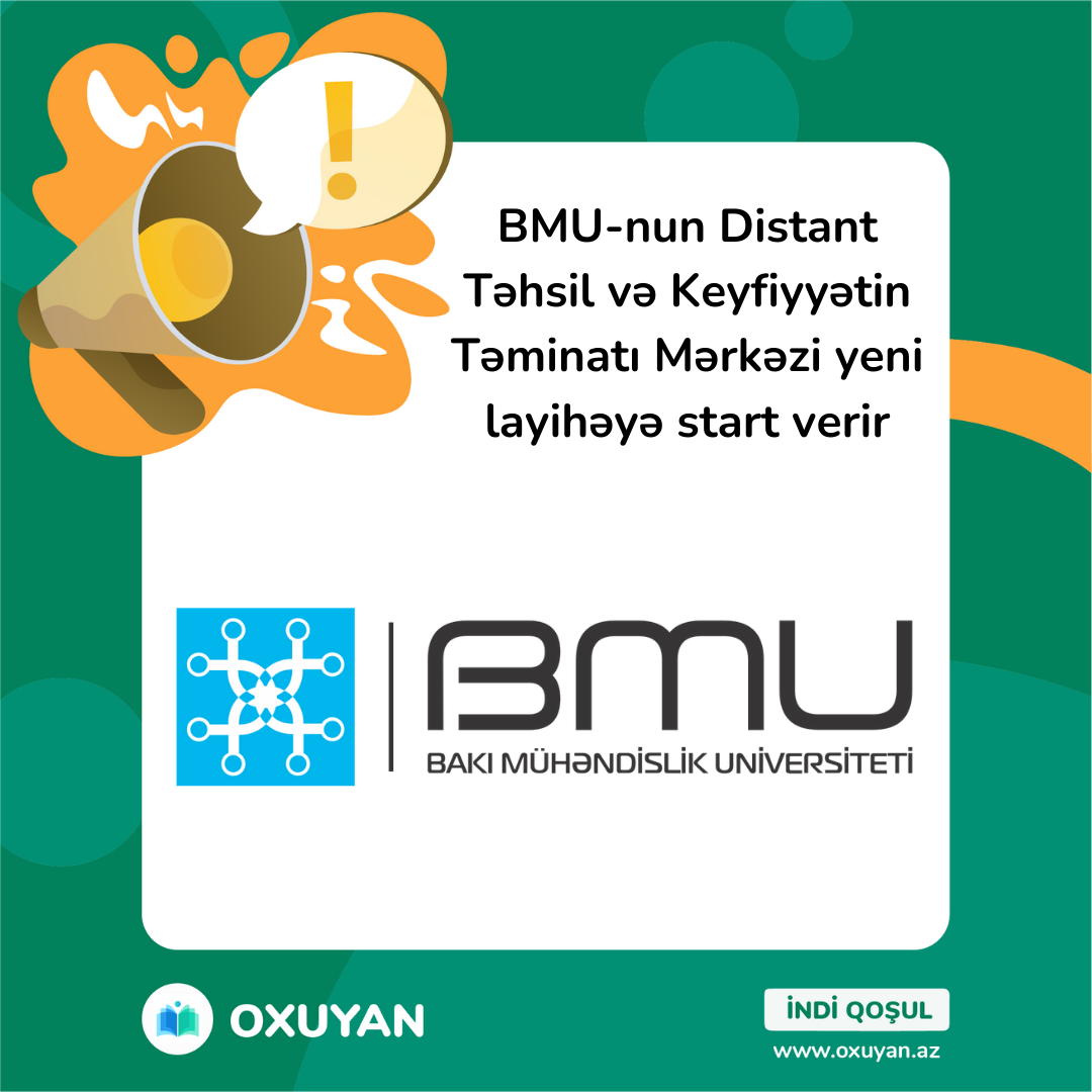 BMU-nun Distant Təhsil və Keyfiyyətin Təminatı Mərkəzi yeni layihəyə start verir